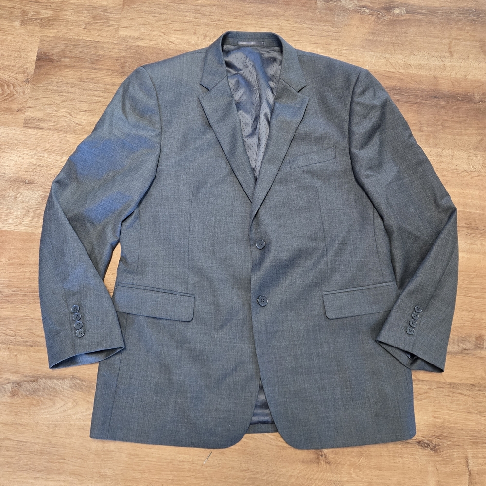 Mantoni 44R Men's Tailored Gray Two-Button Suit Jacket